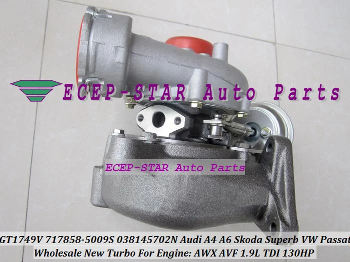 GT1749V 717858-5008S 717858-5009S 038145702N for AUDI A4 A6 SKODA Superb VW PASSAT TDI 1.9L 130HP AWX AVF turbocharger (2)