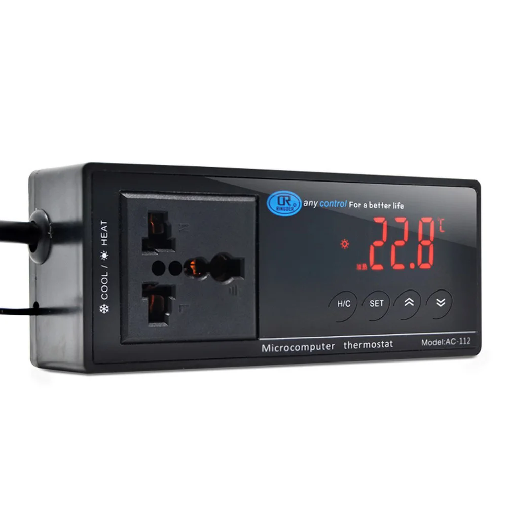 EU plug 110-240V Prise de contr/ôle de temp/érature Thermostat sans fil programmable Contr/ôleur de temp/érature num/érique domestique 110-240V