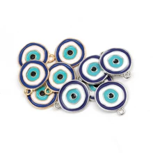MEIBEADS 5 шт./лот модные сглаза Подвески-соединители золотые серебряные монеты подходят для Diy сглаза монеты Ожерелья Подвески Ювелирные изделия Поиск