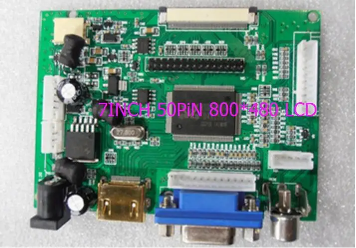 LCD Display TTL LVDS Controller Board HDMI VGA 2AV 50PIN 800 480 for AT090TN10 AT070TN90 92