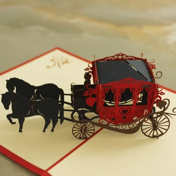 

Creative 3D stereoscopic Paper cut Wedding invitation Greeting card Folding type Handmade Openwork Chinese Ethnic Crafts cards