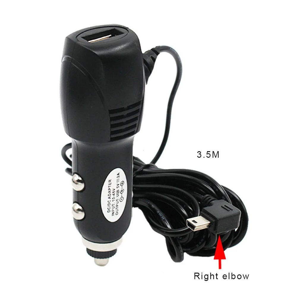 Tancredy Car Charging Curved micro USB Cable for DVR Camera Video Recorder / GPS PAD Mobile lengh 3.5m ( 11.48ft | Автомобили и
