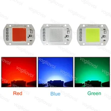 Vogliovoi светодиодный чип, COB 20W 30W 50W AC220V красного, зеленого и синего цвета умная ИС(интеграционная схема) не нужен драйвер Светодиодный лампа для DIY прожектор
