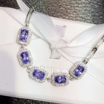

Sale Limited Qi Xuan_Fashion Jewelry_Blue Stone Fashion Bracelets_S925 Solid Silver Blue Bracelet_Factory Directly Sales