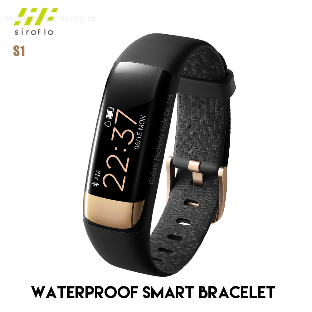 

Original siroflo S1 Smart Wristband Waterproof IP67 Sport Bracelet Bluetooth with Heart Rate Reminder