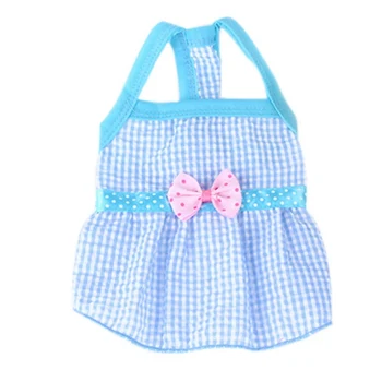 

Summer Pet Dog Puppy Princess Sleeveless Lattice Bow Dress Apparel Clothing Top H1