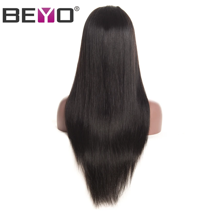 13X4 бразильский парик предварительно сорвал кружева передние человеческие волосы парики прямые человеческие волосы парики для черных женщин натуральный цвет Beyo remy волосы