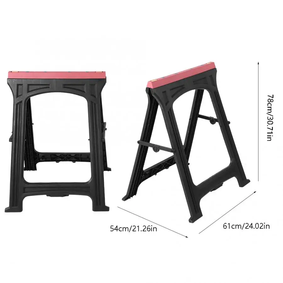 1 пара пластиковые складные Sawhorses плотник деревообрабатывающая пила лошадь