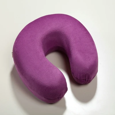 U-образный латексный бархатный ортопедический шейный постельные принадлежности/массаж/Подушка для путешествий - Цвет: purple