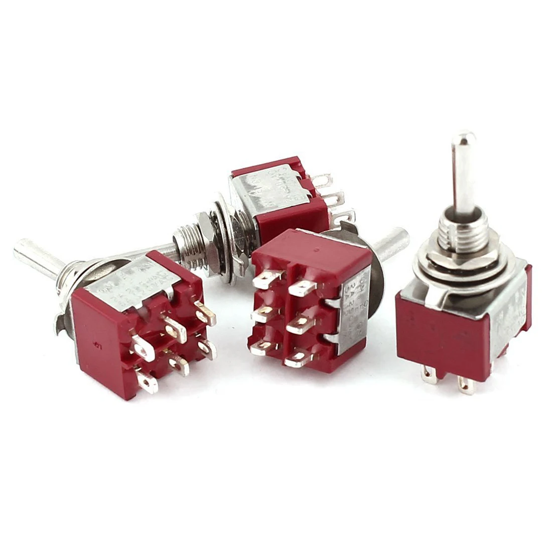 4 шт. AC 250V 2A 120V 5A 6 Pin клеммы вкл/выкл/вкл DPDT тумблеры | Обустройство дома