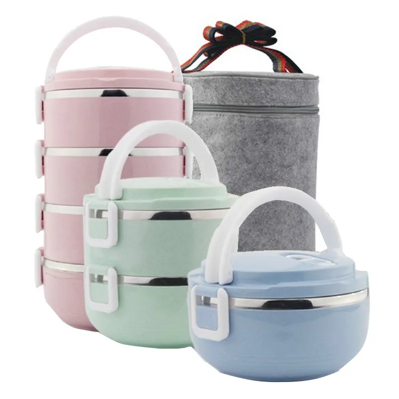 

Large Capacity Stainless Steel Lunch Box Kids Thermal Insulation Bento Box Kitchen Food Container Multi-layer Stackable Lunchbox