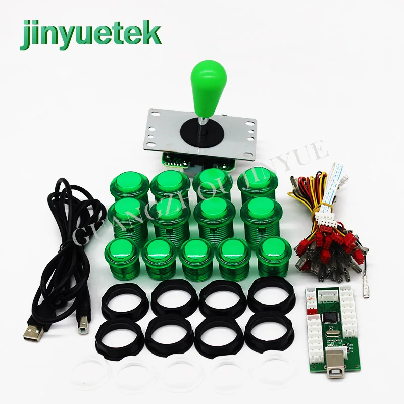 arcade kit Новая версия diy аркадный комплект led Набор Чехол botones mandos контроллер аркадные игры; usb джойстик плата контроллера raspberry с лампой sanwa - Цвет: arcade kit