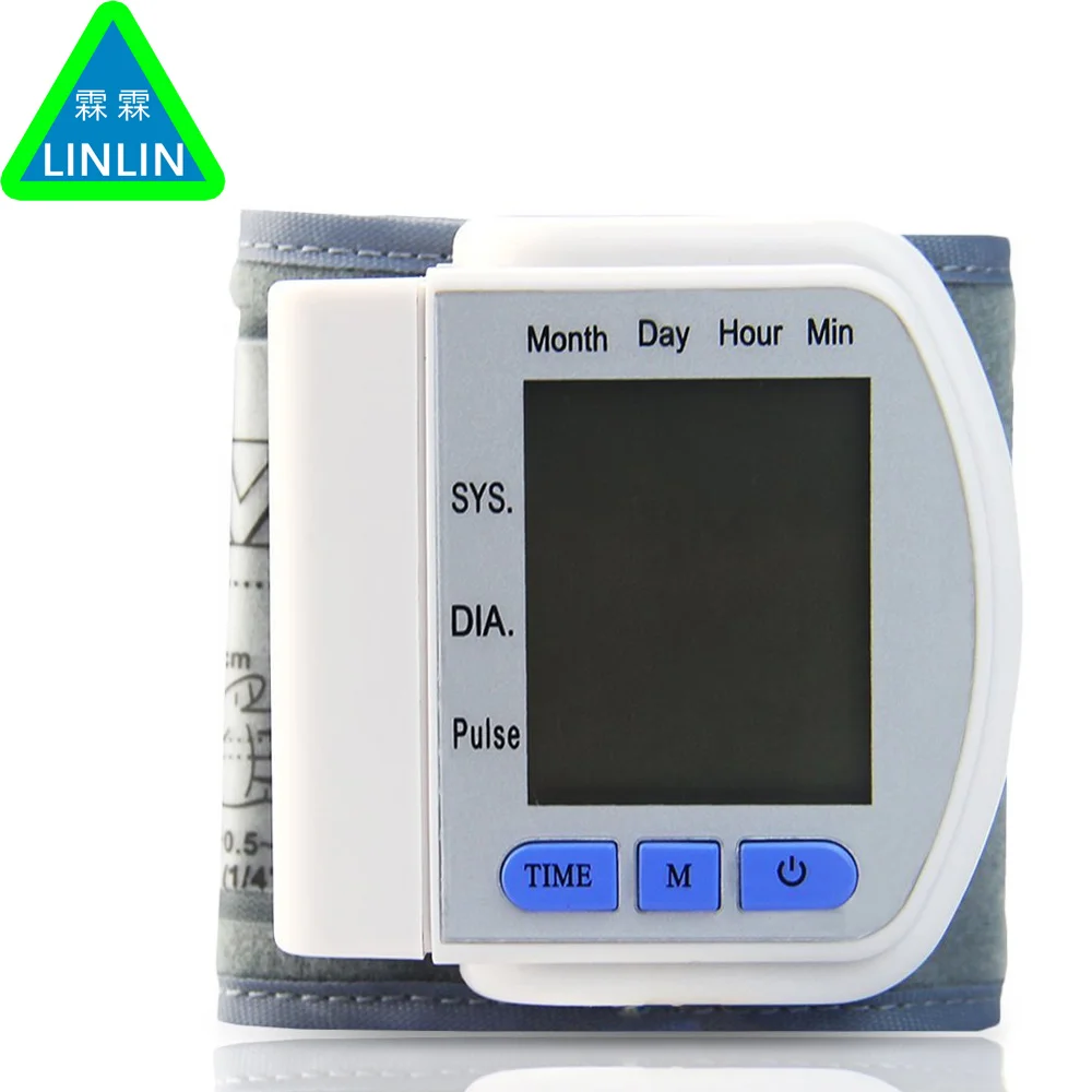 

Health Care Portable Digital LCD Wrist Blood Pressure Monitor Pulse meter Tonometer + Heart Beat Meter blood-pressure meter