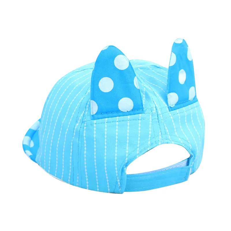 Rabbit Dot Baby Caps With Ears Cute Letter Baby Baseball Caps Boys Girls Sun Caps Striped Fashion Toddler Hat Baby Boys Clothing (10)