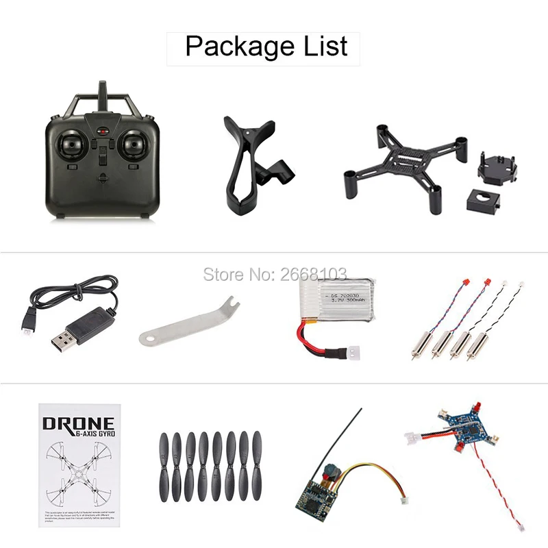 Original DM002 WIFI 5.8G FPV Camera Micro Dron Frame Helicopter DIY Drone 2.4G RC Quadcopter Headle