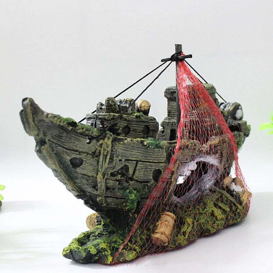 ship aquarium decorations