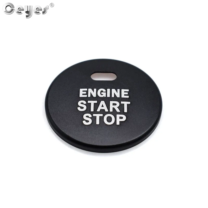 Ceyes автомобильный двигатель кнопка запуска стоп кольцо Стайлинг наклейки авто аксессуары чехол для Subaru BRZ Impreza XV Forester Outback Legacy - Название цвета: Black Button Cover