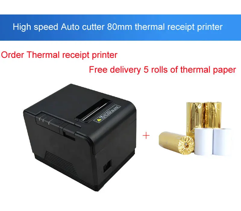 Original 80mm auto Cutter pos printer Thermal receipt Printer Kitchen