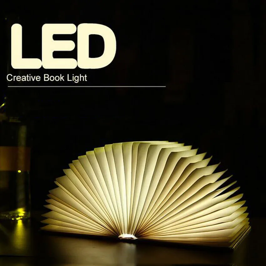 Creative page turning four color books Nightlight USB charging LED