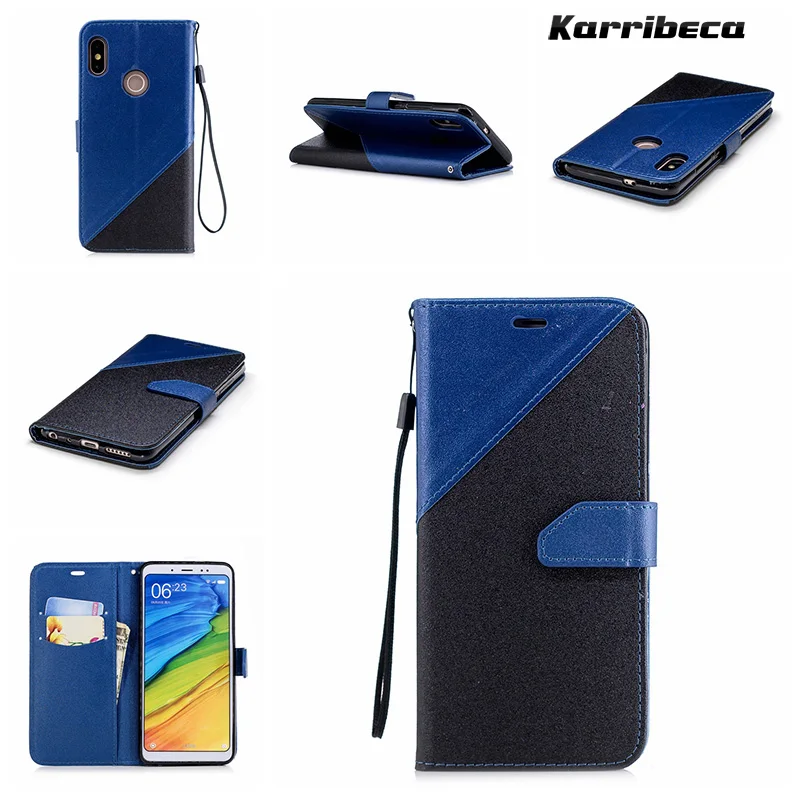 

Dual color flip PU wallet leather case for xiomi xiaomi redmi note 5 pro cover silicone hoesje coque etui kryt tok funda kilifi