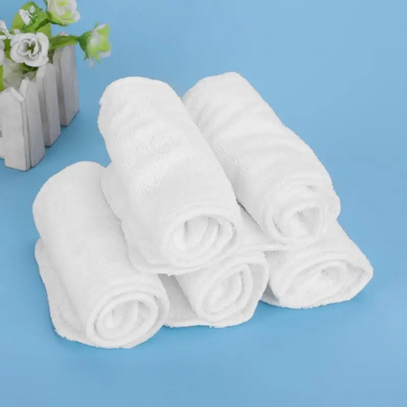 5Pcs Diaper Bamboo Insert Soft Reusable Washable Breathable Baby Infant Diaper Nappy Liners Insert For Baby Cloth Diapers Nappy