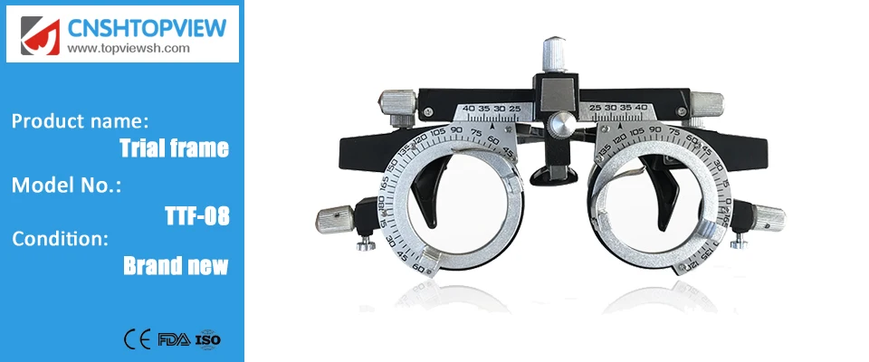 TTF-08 полностью регулируемая пробная оправа для объектива офтальмологическая пробная оправа для использования в стеклянном магазине