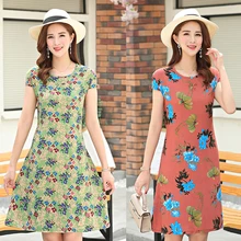 B Plus size S-6XL new summer women cotton silk dress women plant flower embroidered cotton dress woman casual loose dress B Plus size S-6XL new summer women cotton silk dress women plant flower embroidered cotton dress woman casual loose dress