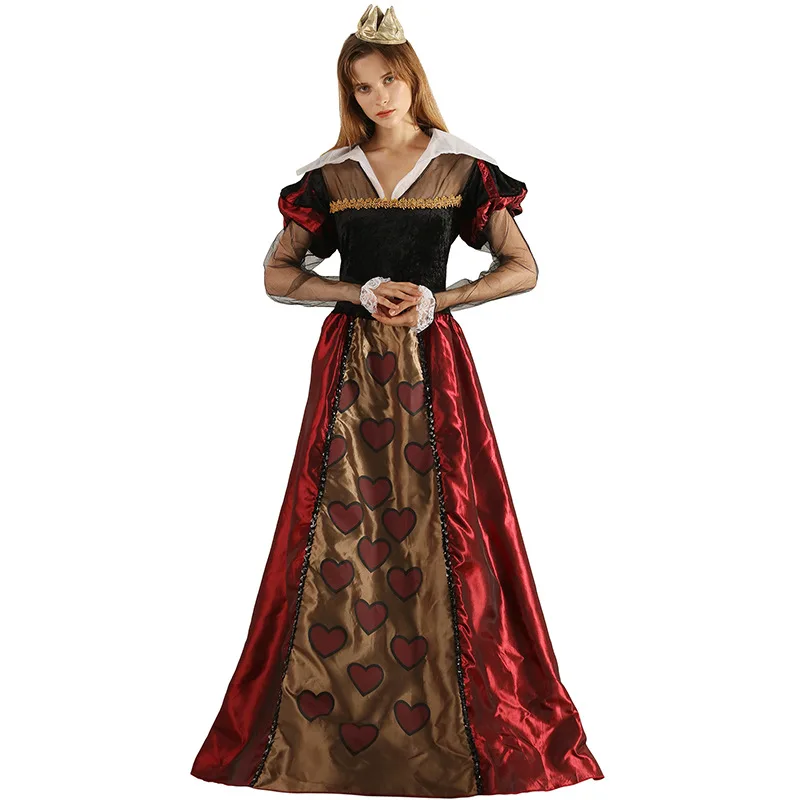 Алиса в Стране Чудес Костюм взрослых Хэллоуин костюмы для пар женщин Королева сердец мужчин престиж Mad Hatter карнавал вечерние платья