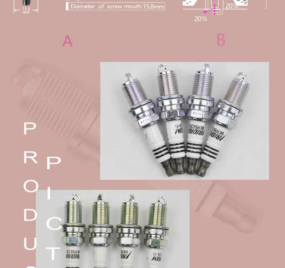 Guneine 4 шт./лот BKR5EIX-11 3184 Иридиевые свечи зажигания для Toyota hyundai Kia Nissan BKR5EIX11 3184
