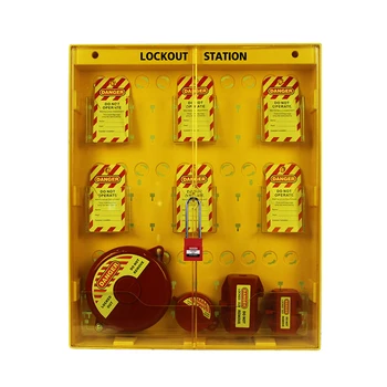 

Lockey High Quality PC Insulation Wall Mounted Safety Tag Valve Combined Lockout Station LS15