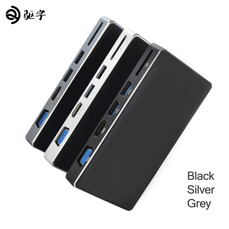 Quyu USB HUB 3 0 док станция все в одном C к HDMI RJ45 для MacBook Samsung Galaxy S10 Huawei Mate 20 P20 Pro Type