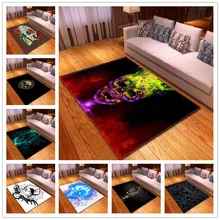 Украшение на празднование Хэллоуина коврики креативные череп печать 3D коврик фланелевый детская комната игровые коврики/ковры для гостиной домашний декор