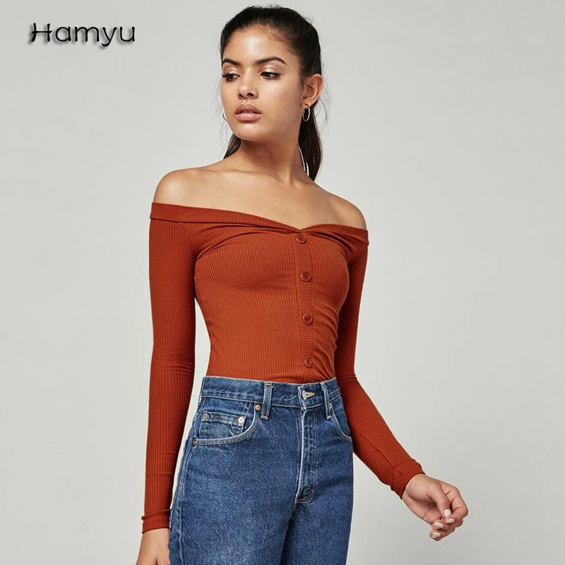 

2017 New Fashion Spring Women Casual Knitted Female Sweater Sexy Off-shoulder Knit Sweater Crop Top Long Sleeve Crop Sweater