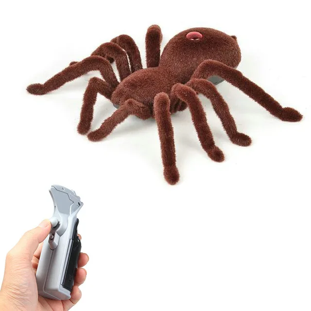 

Halloween Holiday Simulation Remote Control Spider Realistic RC Araneid Shine Eyes Tricky Scary Toy Funny Prank Gift