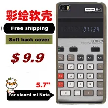 Soft shell silicone protective cases For xiaomi mi Note 5.7-inch painting phone case back cover Calculator