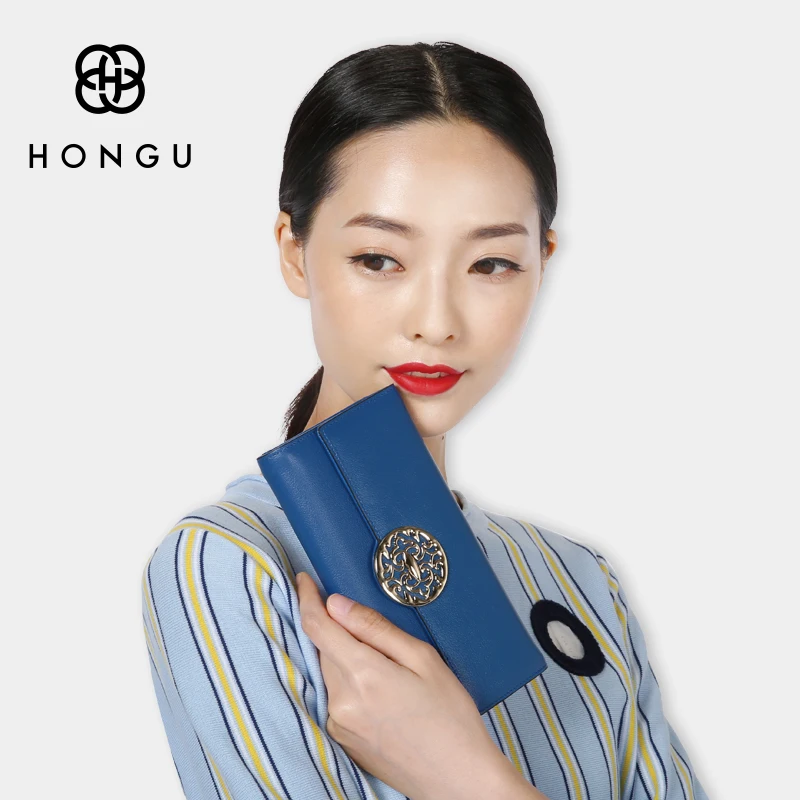 HONGU 100% натуральная кожа женские кошельки короткий кошелек для монет клатч на