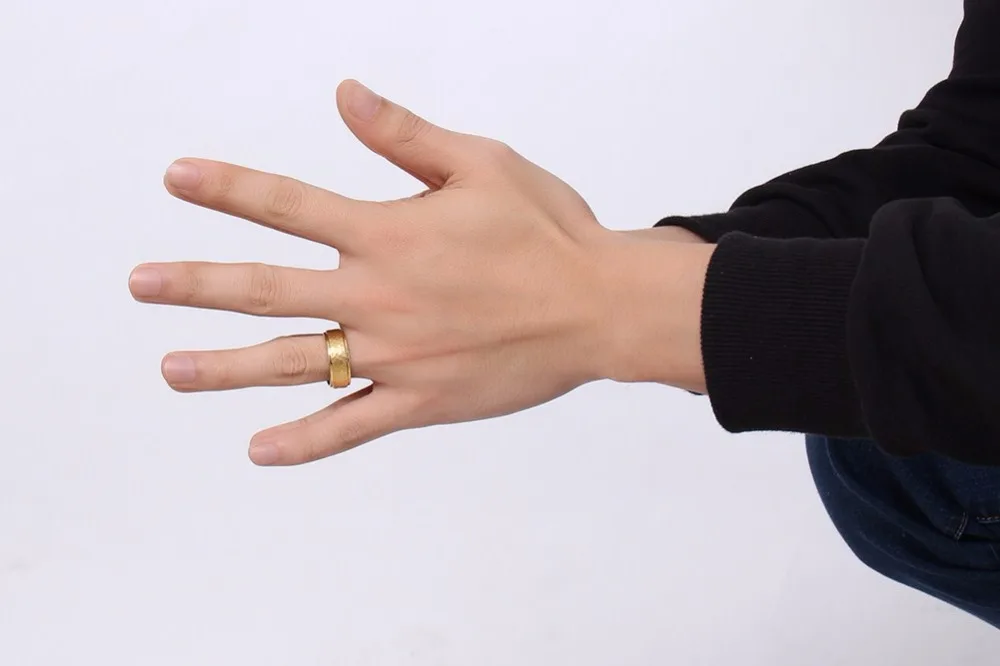 Модные мужские кольца s 8 мм синий вольфрам карбид золото-цвет чеканное кольцо для мужчин обручальное кольцо ювелирные изделия для мужчин anel masculino