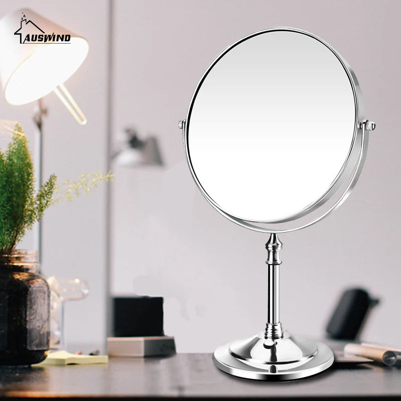 الأوروبي نمط جديد وصول ماكياج الغرور مرآة الحمام مرآة المهنية الملحقات 180 الدورية شحن المكبر Sj13