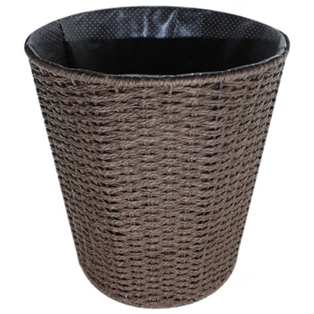 

LUDA Weaving Trash Can Household Office Garbage Bin Waste Paper Bin Wastebasket Storage Basket For Dirty Clothes