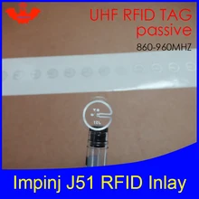 Метка Диапазона UHF RFID Impinj J51 Сухой инкрустация 915 МГц 900 МГц 868 МГц 860-960 МГц Higgs3 EPCC1G2 6C смарт-карты пассивные RFID теги этикетки
