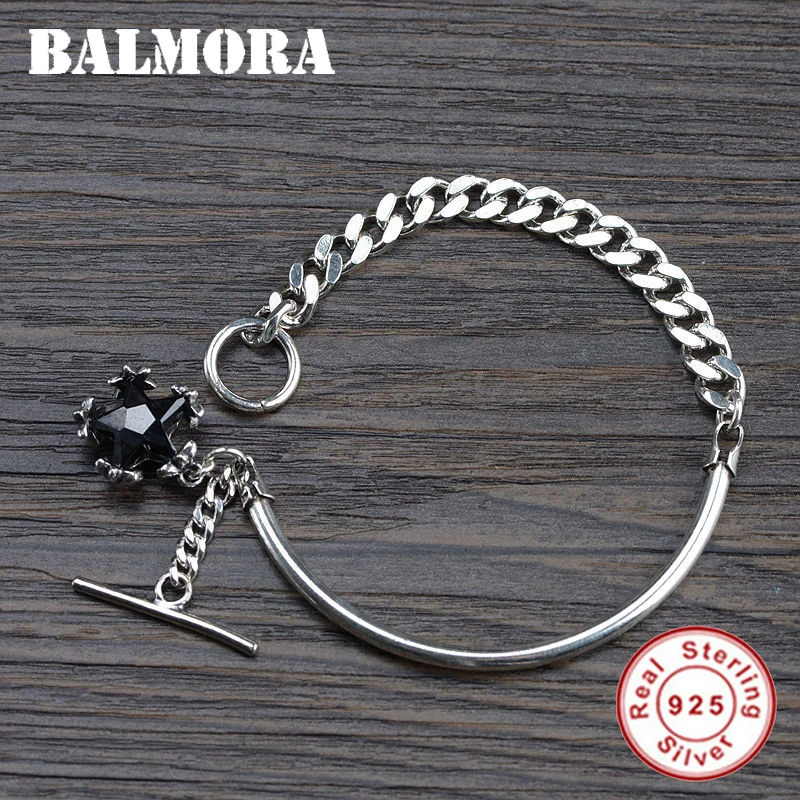 BALMORA, цельный 925 пробы, серебряная звезда, циркониевый браслет для ...