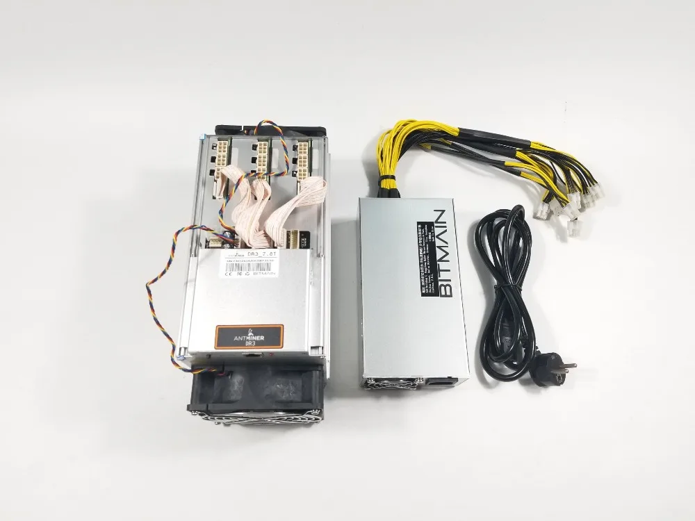 Новый DCR Майнер Antminer DR3 7.8TH/S с BITMAIN APW7 1800 Вт PSU Asic Blake256R14 Майнер лучше чем Antminer S9 Z9 мини D9 S11 Z9