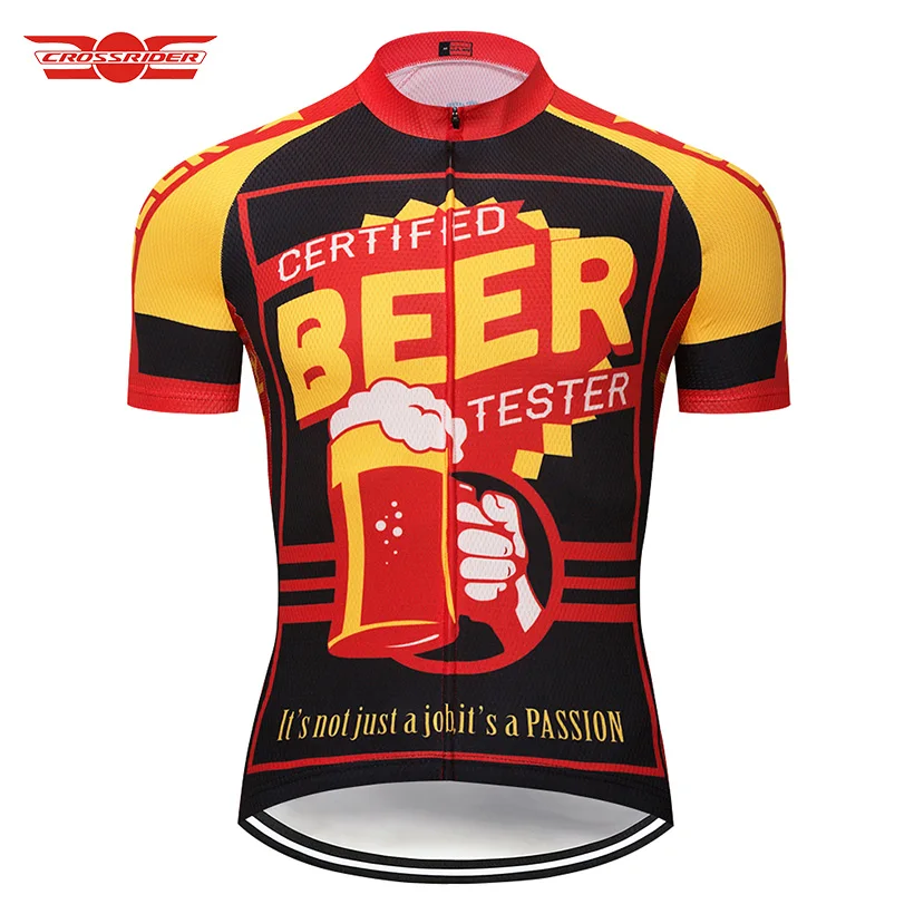 

Summer 2019 Beer Cycling Jersey MTB Uniform Bike Clothing Retro Bicycle Wear Clothes Men's Short Maillot Roupa Ropa De Ciclismo