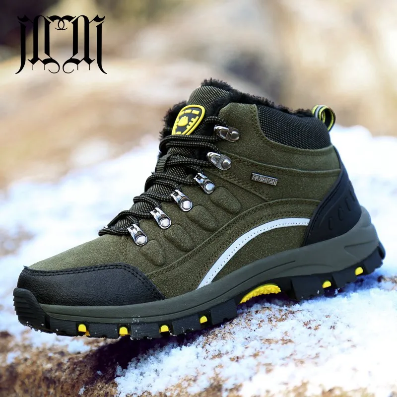 Goede MUMUELI Groen Blus Pluche 2018 Designer Casual Sneeuw Mannen Schoenen Hoge Top Kwaliteit Fashion Luxe Mannelijke Laarzen Platte Merk Sneakers 8011