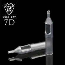50 шт 7D стерильные серые одноразовые наконечники для татуировки Короткие пластиковые наконечники иглы для тату аксессуары для боди-арта