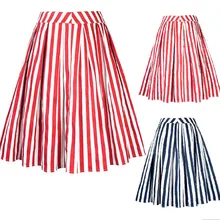 Женская юбка летняя женская винтажная трапециевидная Цветочная с высокой талией с принтом клеш в складку миди юбка-пачка