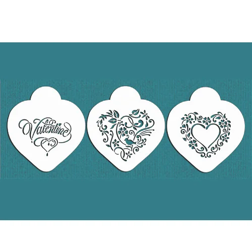Валентинка сердце трафарет для торта и печенья пластиковый декоративный трафарет для мастики украшения инструменты для выпечки ST-670