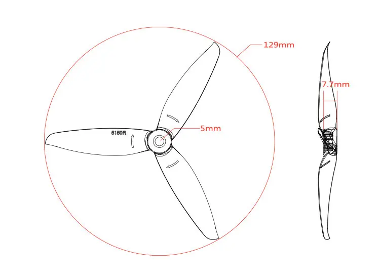 8 пар LDARC Kingkong 5150 3 лопасти 5 дюймов пропеллеры для FPV Racing Drone Quadcopter RC Racer Parts|Детали и