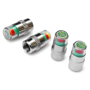 

Car Auto Tire Pressure Alarm Monitor 4PCS 2.4Bar 30PSI Valve Stem Caps Sensor Indicator Eye Alert Diagnostic Tools Kit