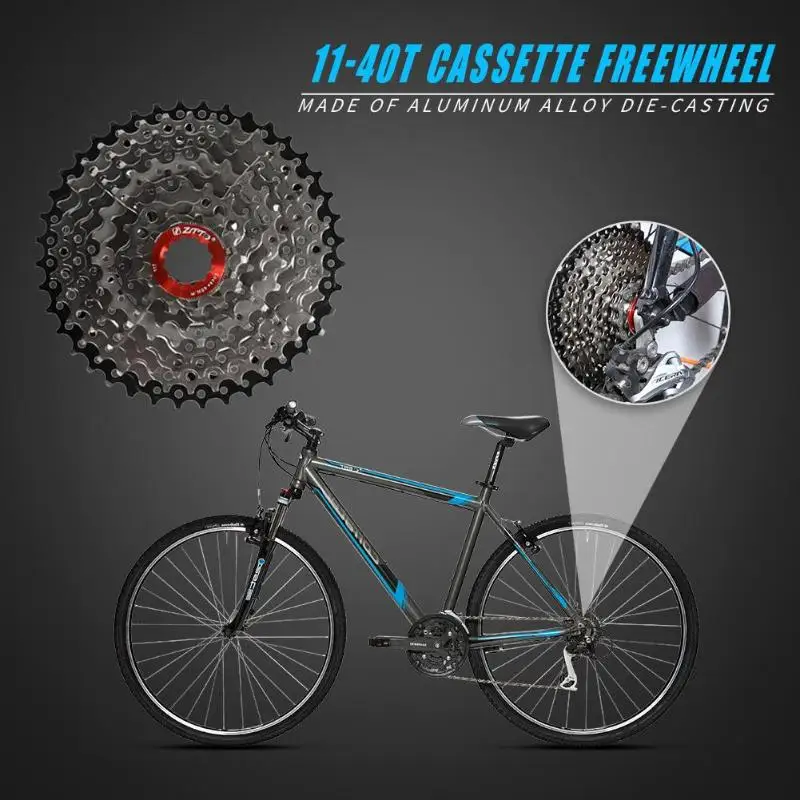 9 скоростная кассета 11-40 T широкого соотношения Freewheel горный велосипед MTB велосипед Кассетный Маховик Звездочка совместима с sunracing